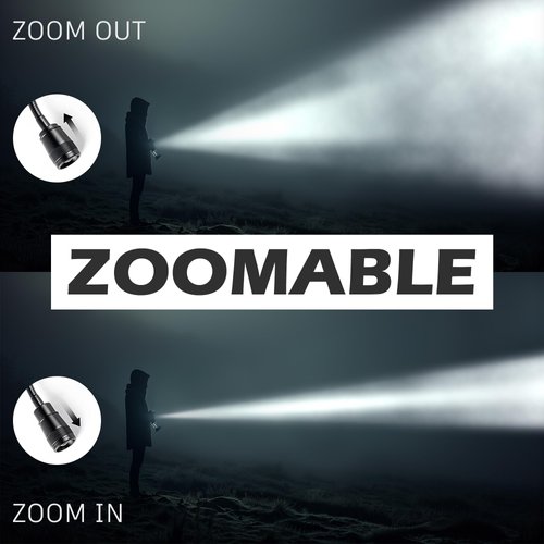 Favorlite LED Work Light, 500 Lumen Gooseneck Flashlight with Magnetic Base, Zoomable Flexible Led Flashlight, Waterproof Job Site Light for Work Bench, Auto-repairing, Inspection, Emergency