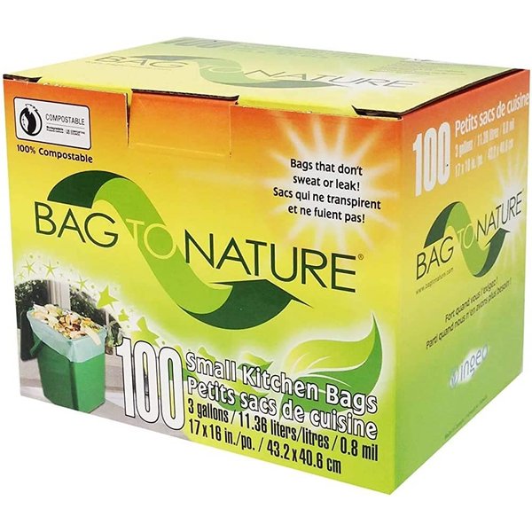 Bag-To-Nature Compostable Bag And Liner (3 gallon, 100 Count)