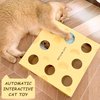 ZALBYUY Cat Puzzle Toy, Interactive Cat Toys for Indoor Cats, Automatic Cat Toy Feather Rotation in 14 Holes Maze, Cat Feather Toy with Intelligent Sensing, New Upgrade Whack A Mole Kitten Game