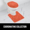 Gorilla Grip Soft Chenille Bathroom Toilet Lid Cover, Machine Washable Seat Covers, 17.5x15, Stays in Place Rubber Backing, Fits Most Round, Elongated and Oblong Lids, Accessories Decor, Coral
