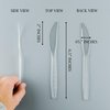 PLASTICPRO Clear Plastic Knives Disposable Cutlery Utensils 100 Count