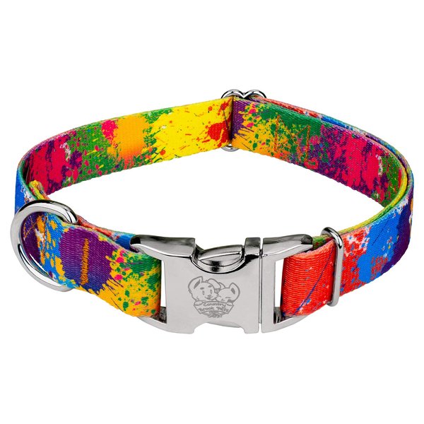 Country Brook Petz - Paint Splatter Premium Dog Collar - Groovy Collection with 12 Far Out Designs (1 Inch, Medium)