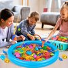 Doloowee Magnetic Fishing Game Bath Pool Toys for Toddlers 3-5,48pcs Fishing Toys Game Floating Fish Magnet Pole Rod Net Education Teaching and Learning for Kids Age 3-6 4-8
