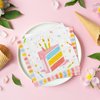 Happy Birthday Party Supplies Set - with Cake Design, Featuring Happy Birthday Cake Napkins, Suitable for Adults and Kids Birthday Decorations (6.5X6.5 in, 3-Ply Disposable, 50-Pack)