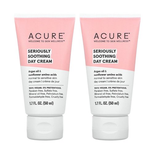 ACURE Acure Seriously Soothing, Day Cream, 1.7 fl oz (50 ml) (Pack of 2)