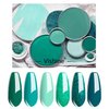 Vishine Gel Polish Set Green Teal Blue Glitter Colors 6pcs Soak Off UV LED Gel Nail Manicure Kit 8ML