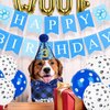 Dog Birthday Party Supplies,Dog Birthday Bandana Hat Banner Set,WOOF Balloons Happy Birthday Banner,Dog Birthday Party Supplies for Pet Puppy Cat Birthday Party Decorations Pink