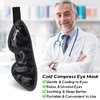BeHoomi Cooling Eye Mask, Gel Eye Mask Cold Eye Ice Pack, Reusable Ice Mask, Cool Relaxation, No Freeze, Comfort Snug Fit, Cold Eye Compress for Home Spa, Office, Morning Refreshment, Black
