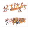 PowerTRC 58 Pcs Wild West Cowboys and Indians Plastic Figures Toys Play Set, Toy Figure Action Soldiers and Native American Accessories Figure Playset Birthday Gift