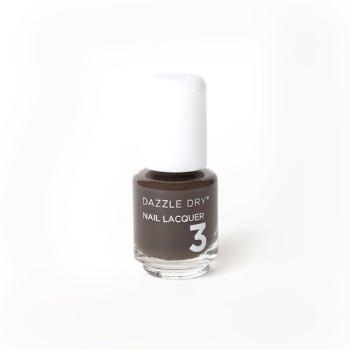 Dazzle Dry Nail Mini Lacquer (Step 3) - Sequoia - A dark chocolate brown. Full coverage cream. (0.17 fl oz / 5 Manicures)