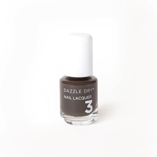 Dazzle Dry Nail Mini Lacquer (Step 3) - Sequoia - A dark chocolate brown. Full coverage cream. (0.17 fl oz / 5 Manicures)