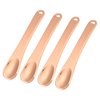 VOCOSTE 4 Pcs Makeup Spatula Mini Spoon, Eye Cream Massage Sticks Beauty Scoop, for Facial Cosmetic Face Cream, Zinc Alloy 2.32"x0.46", Rose Gold Tone