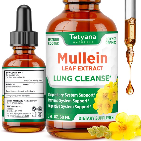 Mullein Leaf Extract for Lungs: Mullein Drops for Lungs