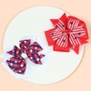 4th of July Bow Hair Clips American Flag Hair Bows Alligator Grosgrain Ribbon Hair Pins Star Red White Patriotic Hair Access for Women Girl Holiday Memorial Day Hair Barrettes 2PCS