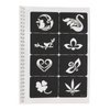 ZJchao Temporary Stencils, Airbrush Templates, 97 Patterns Waterproof Reusable Portable Temporary Tattoos Body Art Painting Templates