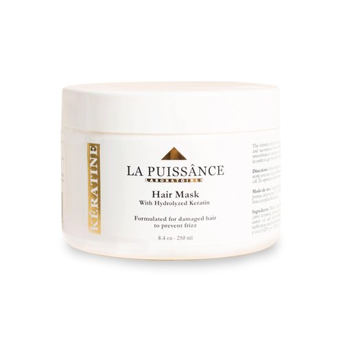 LA PUISSANCE Keratin Hair Mask | Deep Conditioning Treatment, Repairs and Hydrate for Silky, Shiny Hair, Dry, Damaged Hair, Anti-Frizz | Ideal for Color Treated Hair - for Home and Salon Use