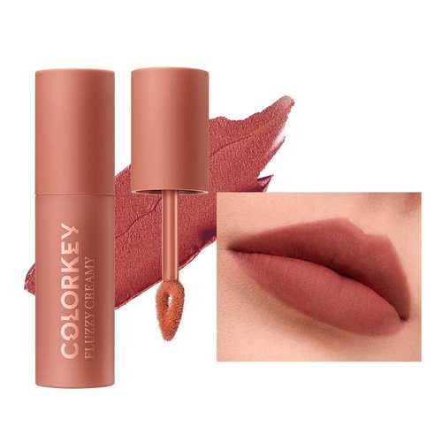 COLORKEY Cheese Matte Lip Mud, Long Lasting,Creamy Matte Finishs, Lipstick, Non-Sticky, Waterproof, Smudge-Proof(CO03 Coconut Milk Tea, 2.5g)