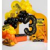 Construction Balloons 40 Inch Construction Number Balloon 3 Black Construction Truck Themed Bulldozer Dump Truck Foil Mylar Balloon Three Years Old Baby 3rd Birthday Party Decor Supplies