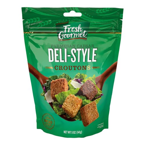 Fresh Gourmet Premium Croutons, Deli-Style Parmesan Caesar, 5 Ounce (Pack of 6)