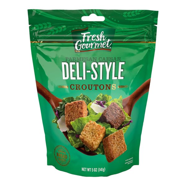 Fresh Gourmet Premium Croutons, Deli-Style Parmesan Caesar, 5 Ounce (Pack of 6)