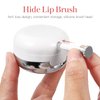 Beaupretty 2Pcs Empty Lips Balm Jars Plastic Lip Mask Holders with Silicone Lip Brush and Mirror Lid Face Cream Containers