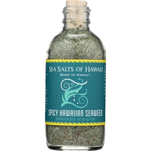 Sea Salts of Hawaii Spicy Hawaiian Seaweed Sea Salt, 4oz. Made in Hawaii