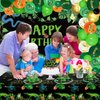 KEFAN Reptile Party Decorations Balloon Garland Arch Set, Wildlife Lizards Snakes Crocodiles Party Party Supplies, including Backdrop, Gift Bags, Tablecloth, Balloons, Cake toppers, Foil Balloons
