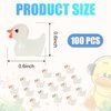 100pcs Mini Luminous Resin Ducks, Tiny Ducks Miniature Figures for Aquarium Garden Landscape Dollhouse Ornament Potted Decorations DIY (Transparent)