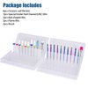 Depvko 21pcs Nail Drill Bits Sets, 3/32 Inch Diamond Cuticle Electric Nail File and Ceramic Acrylic Gel Nail Bit Kit, Acrylic Nail Art Tools, Carbide Remover Bits for Manicure Pedicure, Home Salon