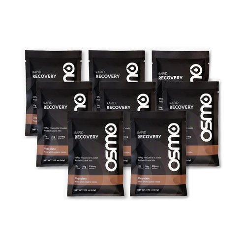 Osmo Rapid Recovery - Whey & Micellar Casein Protein Powder Blend with Carbohydrates & Caffeine, All Natural Ingredients, Enables Muscle Repair & Boosts Glycogen Restoration - Chocolate, 8 Servings