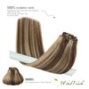 WindTouch Clip In Hair Extensions Human Hair Chocolate Brown to Dark Blonde Balayage Remy Hair 18Inch 70g #4p27 7PCS