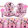 Mouse Birthday Party Supplies Mouse Party Decorations Include Plates,Cups,Napkins,Forks,Knives,Spoons and Mouse Tablecloth Mouse Party Supplies for Kids