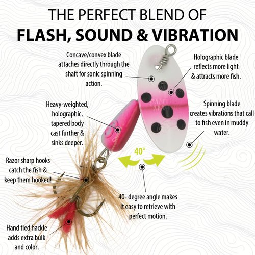 Panther Martin PMRBTD_4_ Nature Series Dressed Teardrop Spinners Fishing Lure - Rainbow Trout - 4 (1/8 oz)