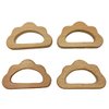 5pcs Natural Wood Cloud Shape Teether Toys DIY Teething Necklace Cute Animal Pendant Nursing Soothing Accessories (Cloud 5pcs)