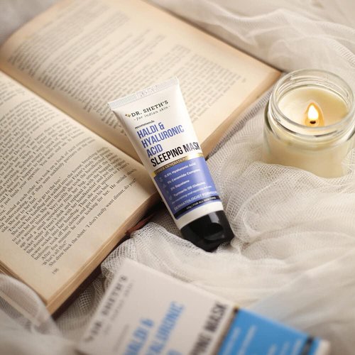 Dr. Sheth's Turmeric & Hyaluronic Acid Sleeping Mask | Repairs Damage & Skin Barrier Overnight | Gives Glowing, Plumper Skin | Lightweight Hydration | 1.41 Oz/40g