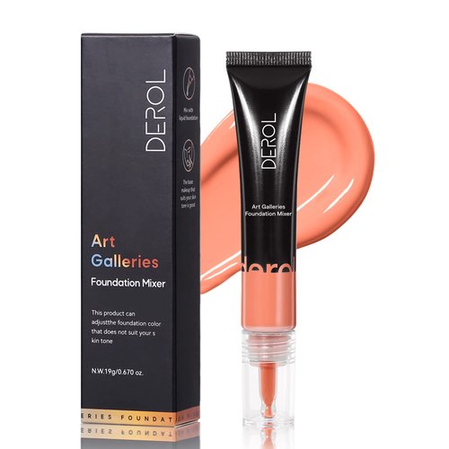 Orange Foundation Mixing Pigment, Color Corrector for Adjusting Foundation from Cold to Warm, Sweat-Proof Long Lasting Silky-Smooth Blendable Foundation Shade Adjuster, Christmas Gift for Women-04#
