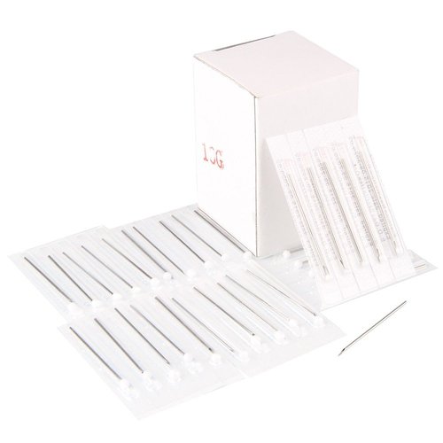 Beauty7 100PCS Mix 10/12/13/14/15/16/18/20G Gauge Sterilized Surgical Steel Assorted Piercing Needles Body Ear Navel Eyebrow Nipple Piercing