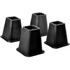 Home-it 5 to 6-inch SUPER QUALITY Black bed risers, helps you storage under the bed 4-pack (Black)