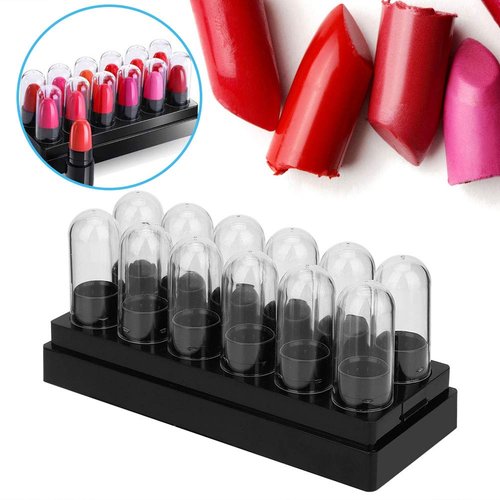 Saluaqui 12pcs Plastic Lipstick Sample Tube Mini Lip Balm Empty Tube DIY Cosmetic Tool, Refillabl...