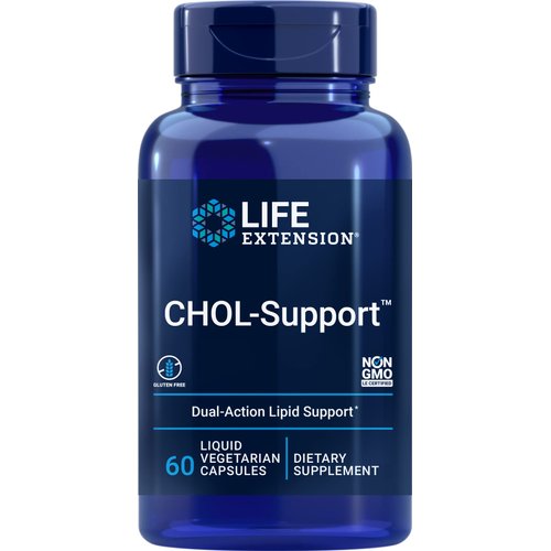 Life Extension CHOL-Support Cholesterol Management Support Supplement – Gluten-Free, Non-GMO, Vegetarian – 60 Liquid Vegetarian Capsules