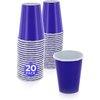 SparkSettings Disposable Paper Cups, 9 oz. Purple Paper Coffee Cups, Strong and Sturdy Coffee Disposable Cups for Party, Wedding, Thanksgiving Day, Christmas, Halloween Hot Cups, Pack of 20
