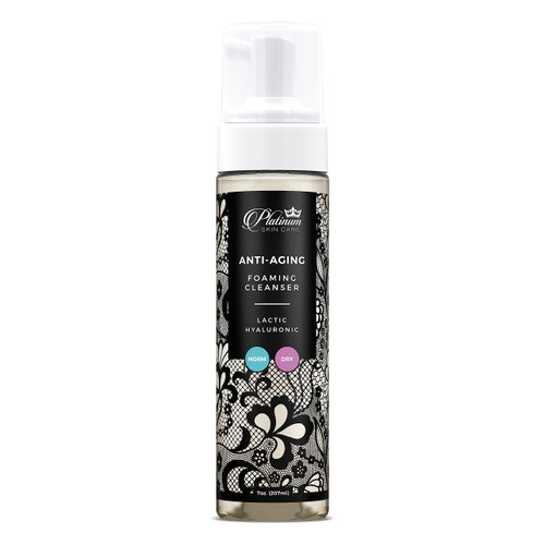 Anti-Aging Foaming Lactic Cleanser Skin Resurfacing Cleanser - Dual-Action Anti-Aging Exfoliating Face Wash and Cleanser - Smoothes Skin with Lactic Acid