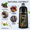 cosmpro Black Hair Dye Shampoo 3 in 1 for Gray Coverage for Women/Men Instant Hair Color Shampoo Natural Herbal Semi Permanent Champu Para Canas