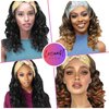 Curly Wigs for Black Women Long Curly Headband Wig None Lace Glueless Wig Soft Big Bouncy Fluffy Big Curls Wig Heat Resistant Synthetic Wig for Daily Party Use (Blonde 27#,18Inch)