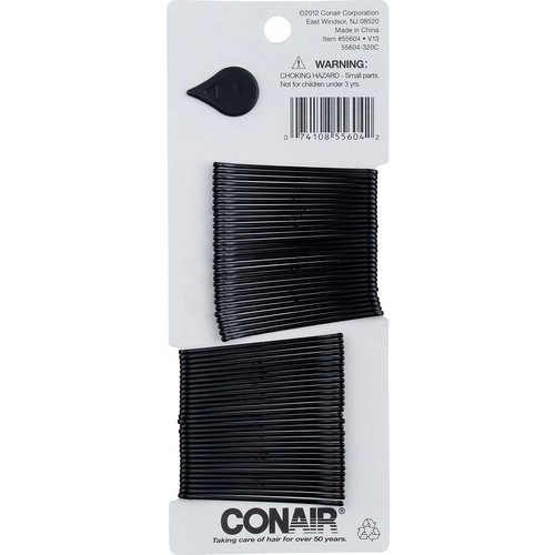 CURVED BOBBY PINS 60 PK BL