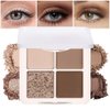 Eyeshadow Quads, Blendable Matte, Metallic and Shimmer Finishes, Velvety Pigmented Creamy Formula, Four Way Quad Eye Shadow Palette, Talc, Paraben & Cruelty Free