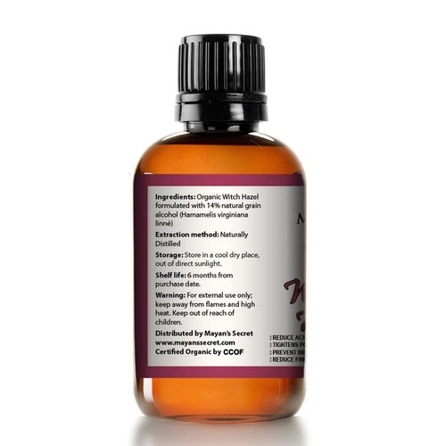 Mayan's Secret USDA Certified Organic Witch Hazel Toner