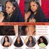 Besurina Kinky Curly Lace Front Wig Human Hair 13x4 Wear and Go Glueless Wigs Human Hair Pre Plucked with Baby Hair 22 Inch HD Deep Jerry Curly Wave Lace Frontal Wigs 151% Density Full and Thick