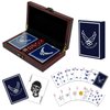 Military Gift Shop US Air Force Playing Cards & Dice in Keepsake Box - USAF Rank Insignia Cards - Air Force Gifts | Disabled USMC Vet Owned Small Business