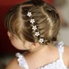 YISSION 20Pcs Mini Pearl Flower Hair Clips Cute Rhinestone Hair Pins Small Decorative Hair Clips Wedding Hair Barrettes White Flower Hair Clips Bridal Hair Accessories for Girls Women
